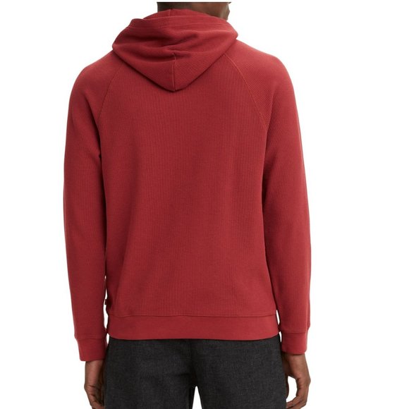 Levis Mens Seasonal Relaxed Fit Hooded Thermal T-shirt Brick Red B4HP - Picture 2 of 2